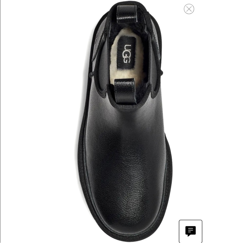 📌SOLD📌 UGG NEUMEL BLACK LEATHER PLATFORM CHELSEA BOOT🆕 - Picture 6 of 8